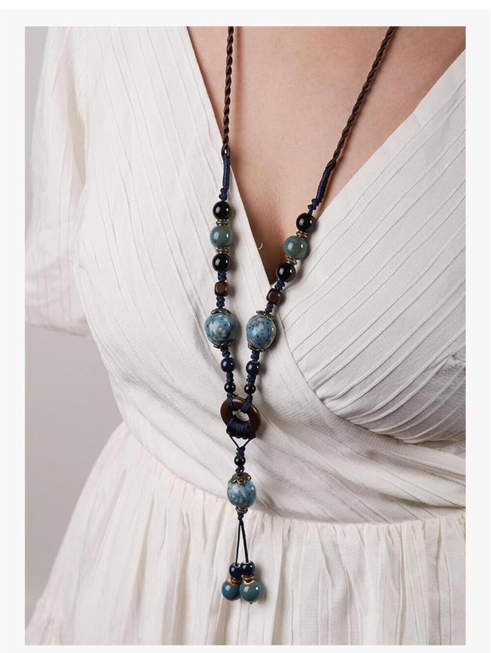 Boho Colorful Ceramic Beads Necklace